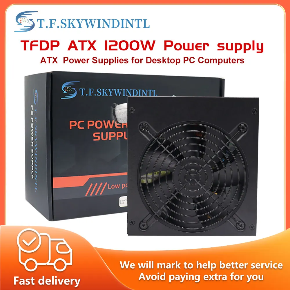 Alimentatore Per Pc Da Gioco 110V/220V Nominale 1200W Mining Psu 24Pin Atx Per Pc Gamer Source Bitcoin Miner Eth Coin Mining Ethereum