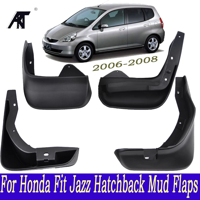 Mud Flap Per Honda Jazz Fit Hatchback 2004 2005 2006 2007 2008 Set Mud Stampato Flap Paraspruzzi Paraspruzzi Anteriore Posteriore Mud Flap