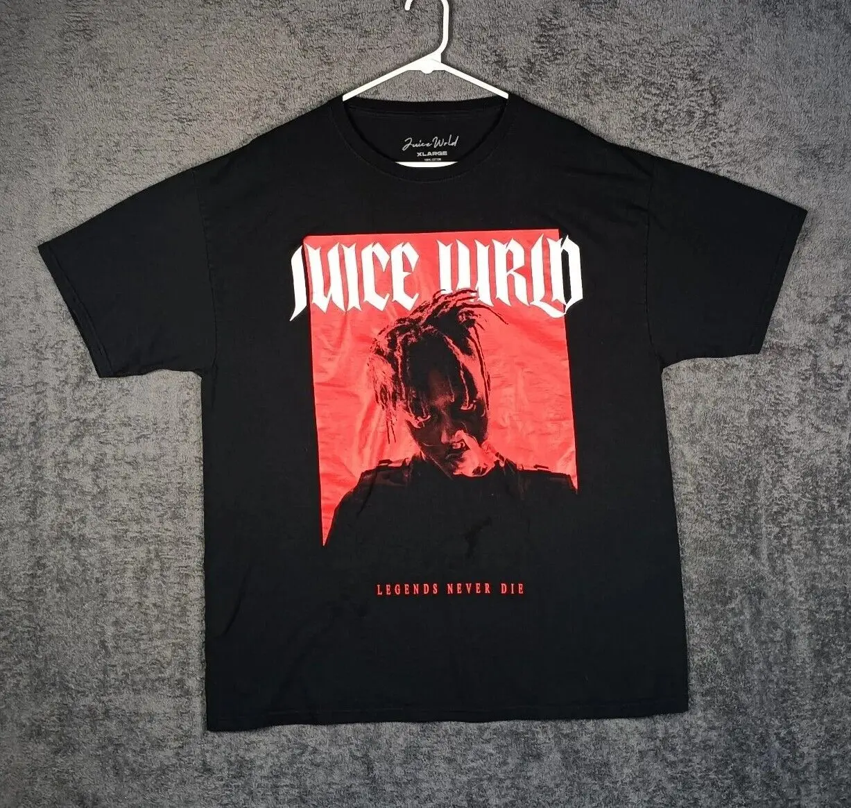 Juice Wrld Shirt Adult Extra Large Black Portrait Legends Never Die Rap Read
