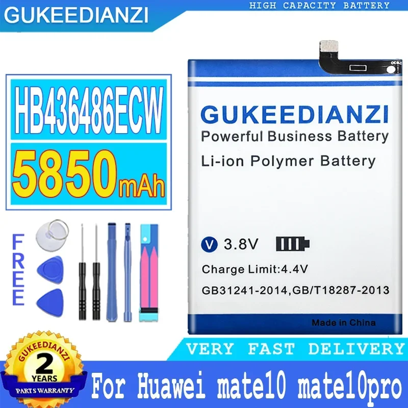 Batteria Per Cellulare Da 5850Mah Per Batterie Huawei Mate 10 Mate 10Pro Mate10 Prolite Mate X Alp-Al00 Mate10 Mate10 Prolite Matex