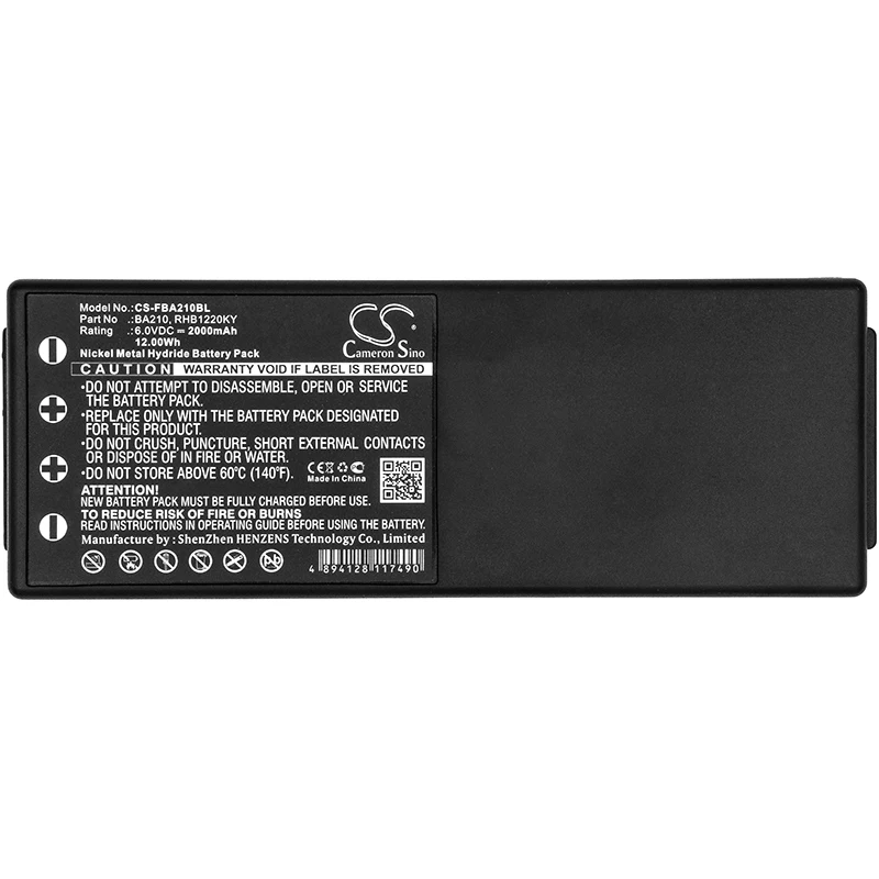Cameron Sino 2000Mah Batteria Forhbc 005-01-00466 Ba210 Ba213020 Ba213030 Ba214060 Ba214061 Rhb1220Ky Liebherr Funkst