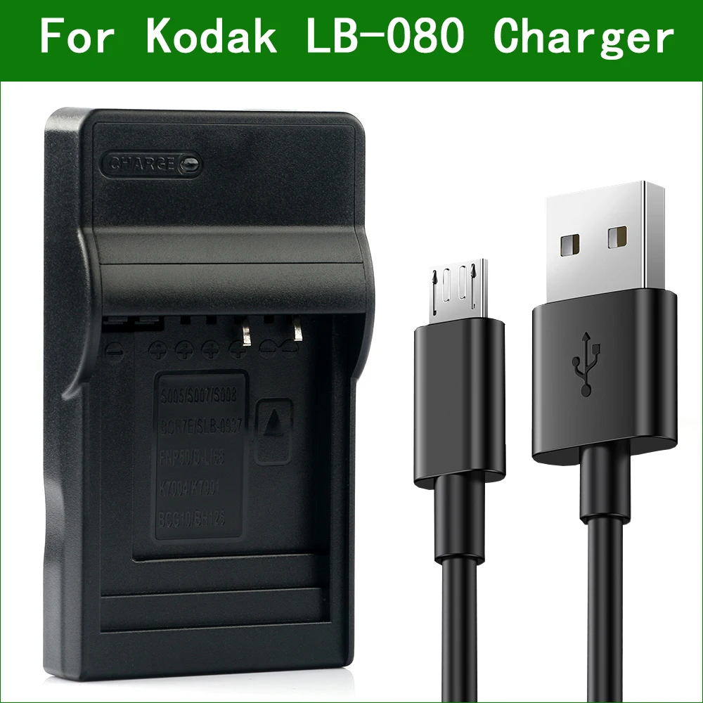 Lanfulang Lb-080 Lb080 Caricabatteria Per Fotocamera Digitale Per Kodak Pixpro Sp1, Sp1 Hd, Sp360, Sp360 4K, Playsport Zx5