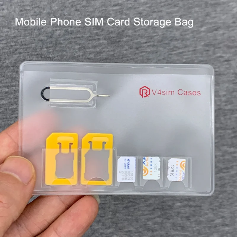 Portable Sim Micro Pin Nano Memory Card Storage Bag Box Sim Card Protector Holder