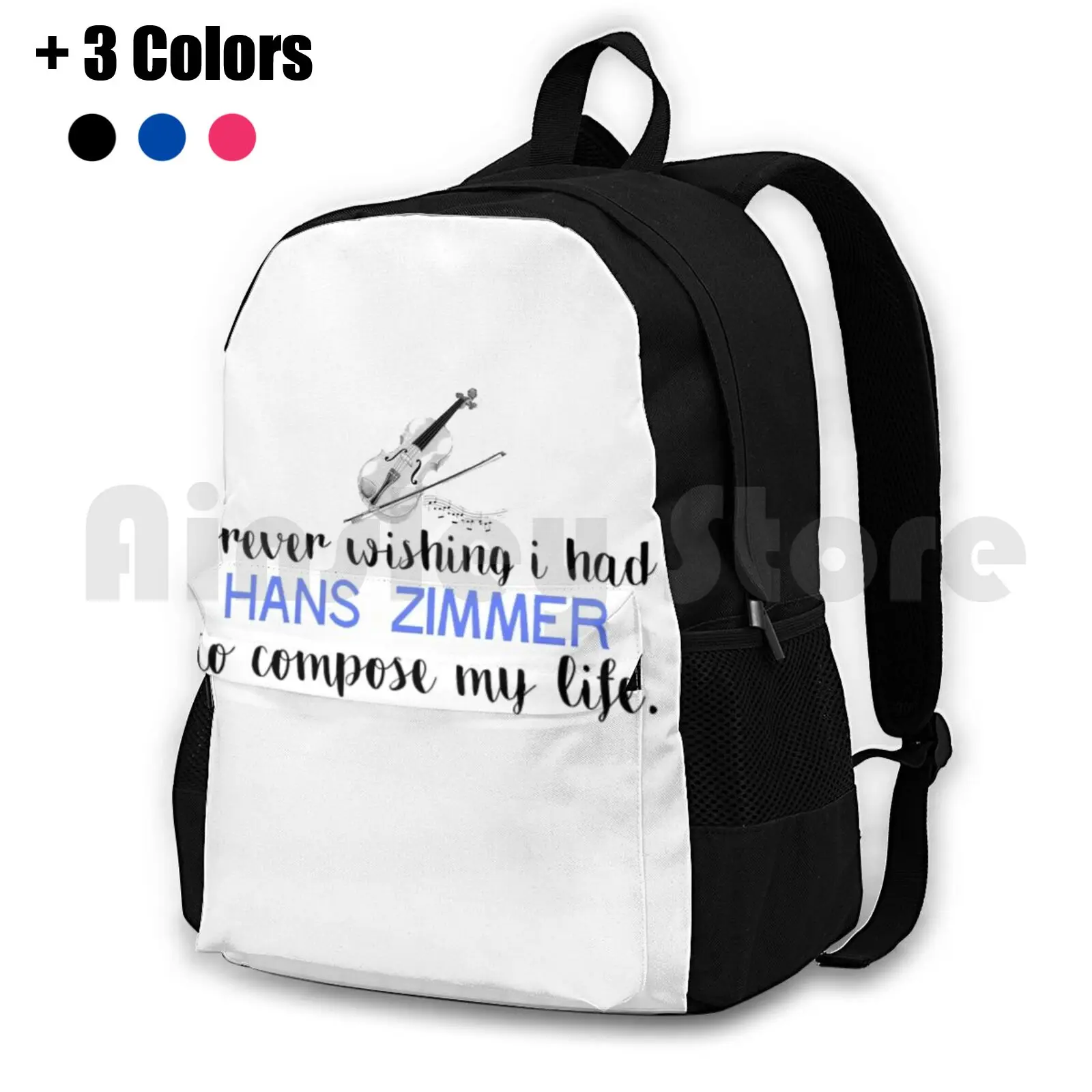 Hans Zimmer Tipografia Art Zaino Da Trekking All'Aperto Equitazione Arrampicata Borsa Sportiva Hans Zimmer Musica Classica Re Leone