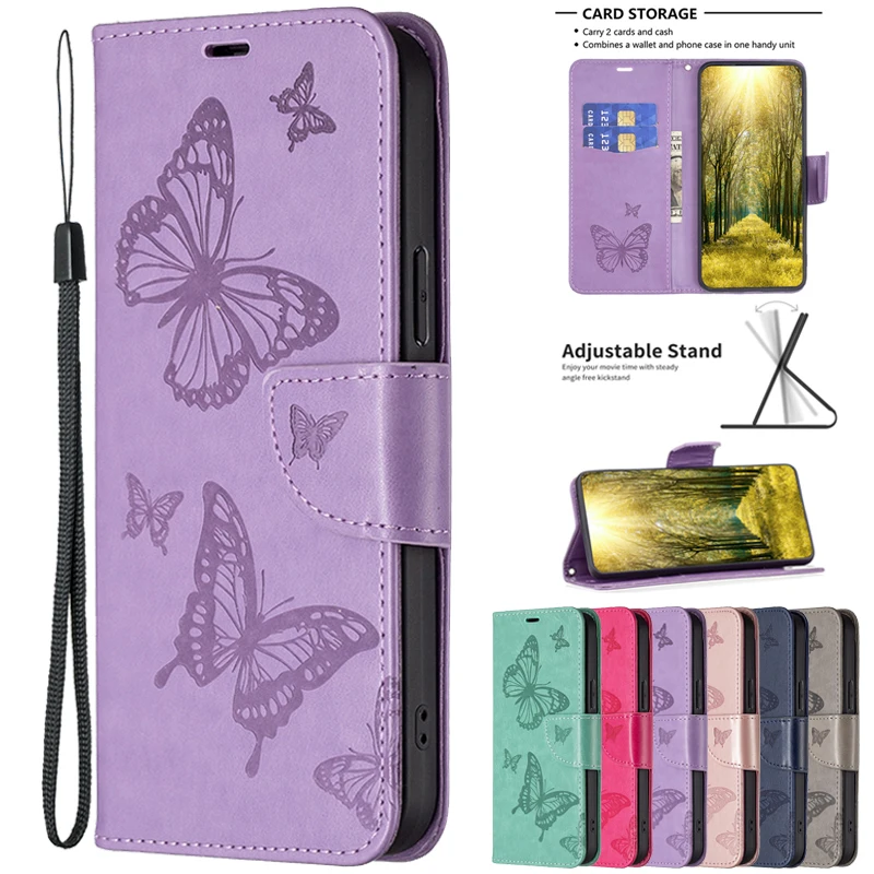 Custodie P50Pro Per Huawei P50 Pro Jad-Al50 6.6 "Custodia Magnetica Flip Butterfly Custodia A Portafoglio Per Huawei P50 P40 Pro P40Lite E Cover