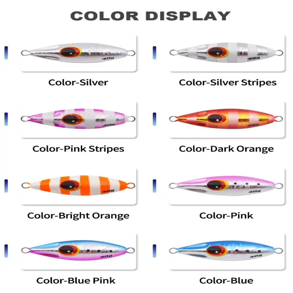 Nottilucente Slow Bee Jig Piastra D'Altura Slow Sinking Jigging Slow Pitch Jig Leggero Richiamo Di Pesca Portatile Acqua Salata