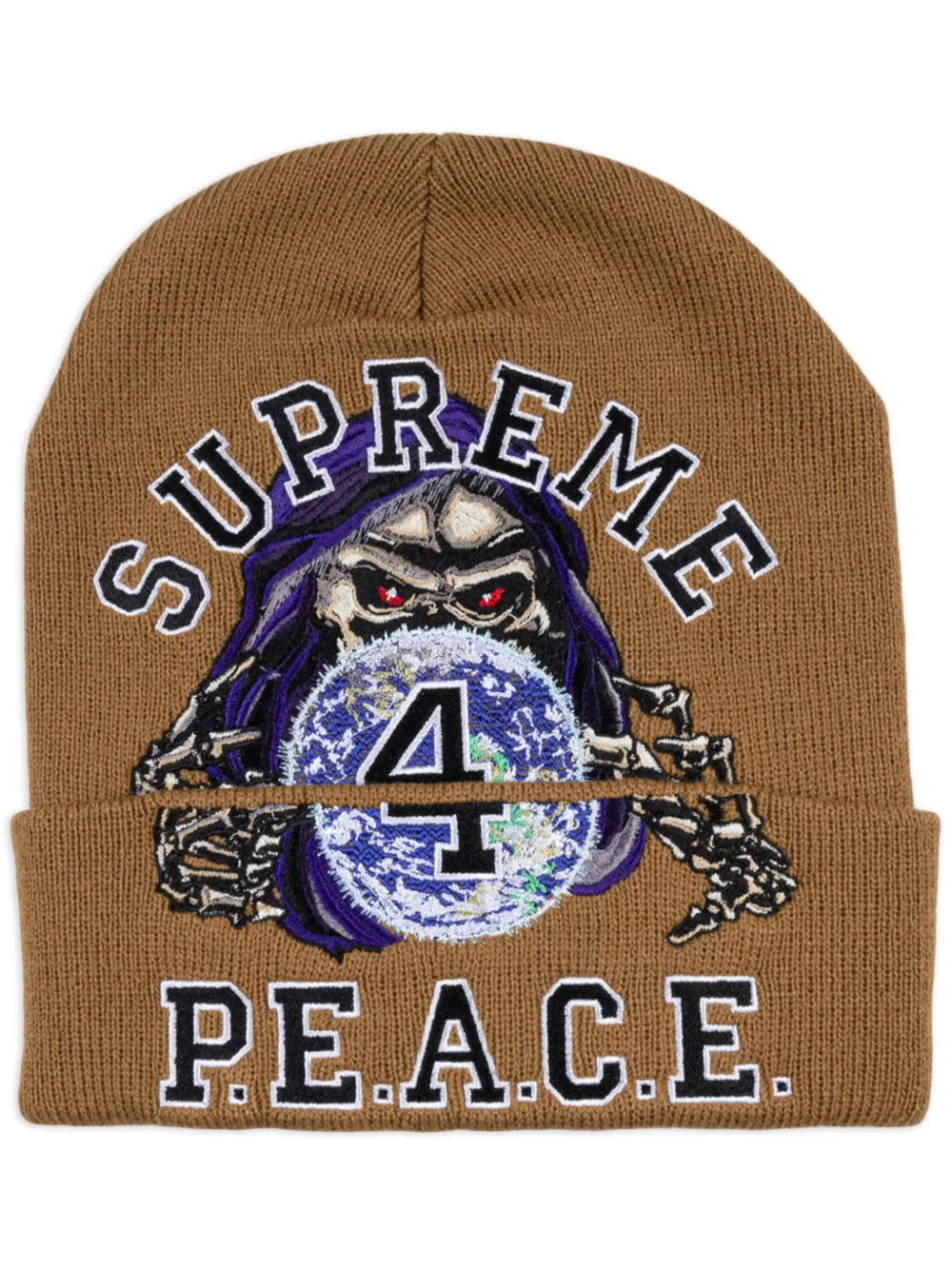 Supreme Peace embroidered beanie - Marrone