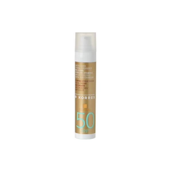 Korres Tinted Sunscreen Face Cream Red Grape Spf50 50Ml