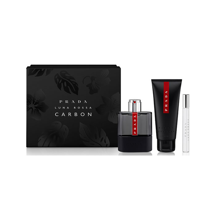 Prada Luna Rossa Carbon Eau De Toilette Spray 100Ml Set 3 Parti 2018
