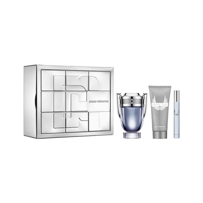 Paco Rabanne Invictus Eau De Toilette Spray 100Ml Set 3 Parti 2018