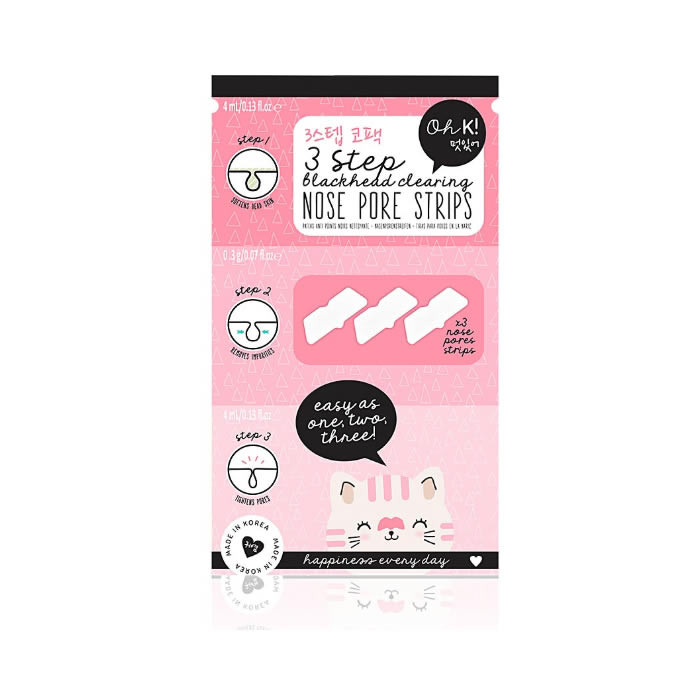 Oh K! Blackhead Cleanring Nose Pore Strips 3 Step
