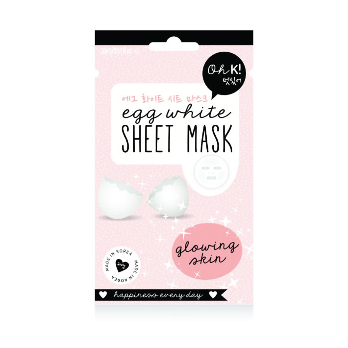 Oh K! Sheet Face Mask Egg White Glowing Skin