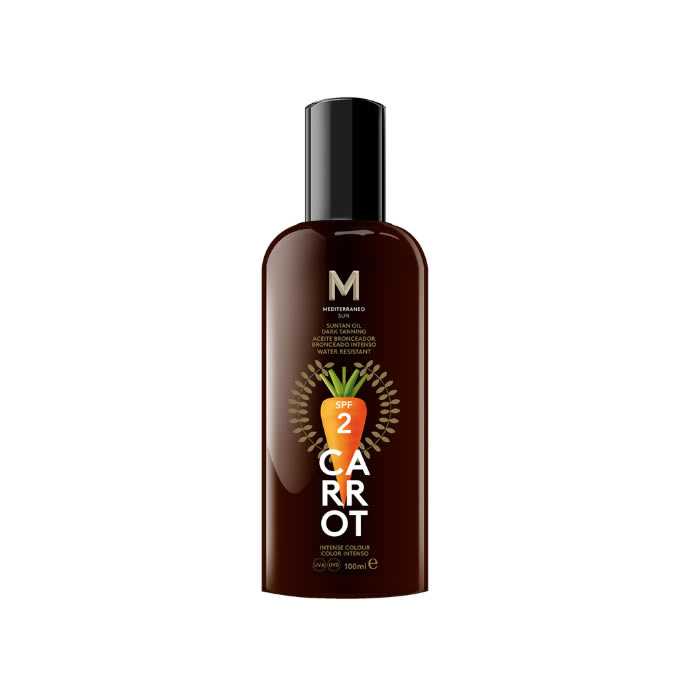 Mediterraneo Sun Carrot Suntan Oil Dark Tanning Spf2 100Ml