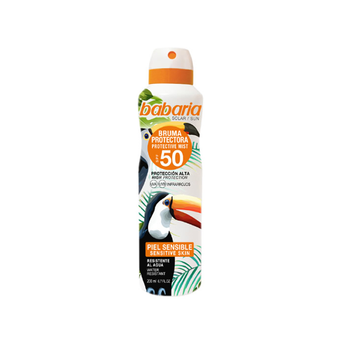 Babaria Tropical Sun Protective Mist Spray Sensitive Skin Water Resistant Spf50 200Ml