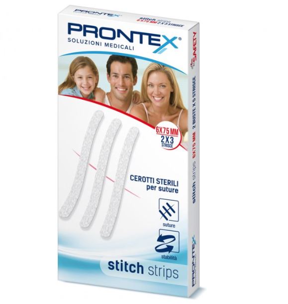 Prontex Stitch Strips Cerotti Sterili Per Suture 6X75Mm 10 Pezzi