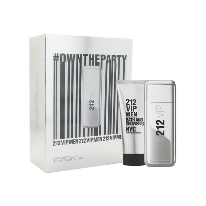 Carolina Herrera 212 Vip Men Eau De Toilette Spray 100Ml + Shower Gel 100Ml Set 2018