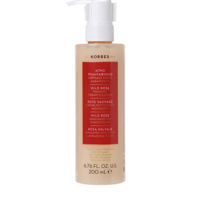 Korres Foaming Cream Cleanser Wild Rose 200Ml