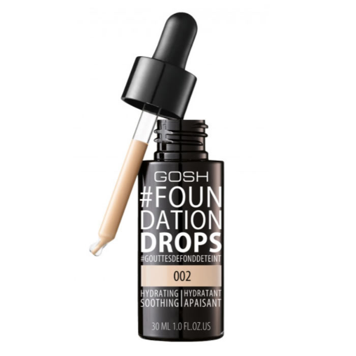 Gosh Foundation Drops Hydrating Spf10 002 Ivory 30Ml
