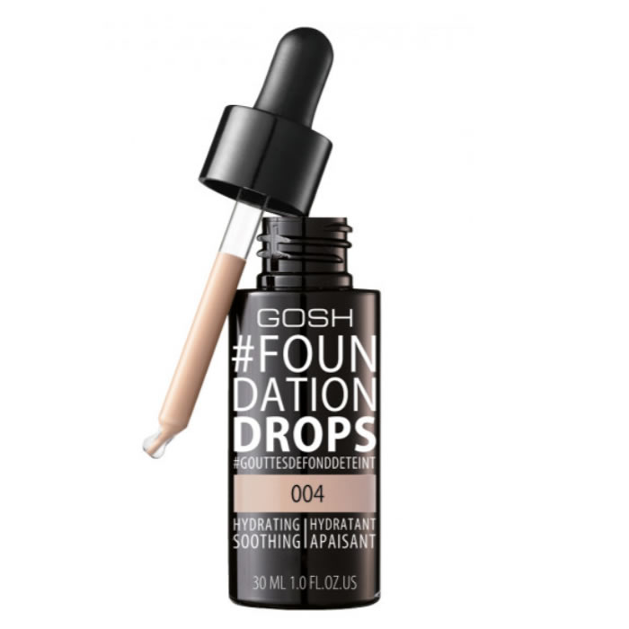 Gosh Foundation Drops Hydrating Spf10 004 Natural 30Ml