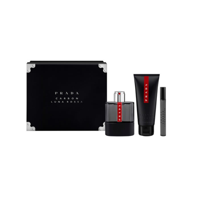 Prada Luna Rossa Carbon Eau De Toilette Spray 100Ml Set 3 Parti 2020
