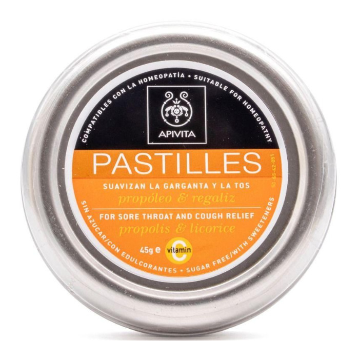 Apivita Pastilles For Store Throat Propolis & Licorice 45G