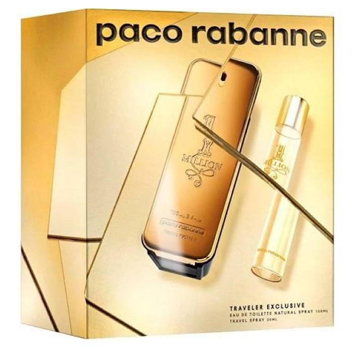 Paco Rabanne One Million Eau De Toilette Spray 100Ml Set 2 Parti 2019