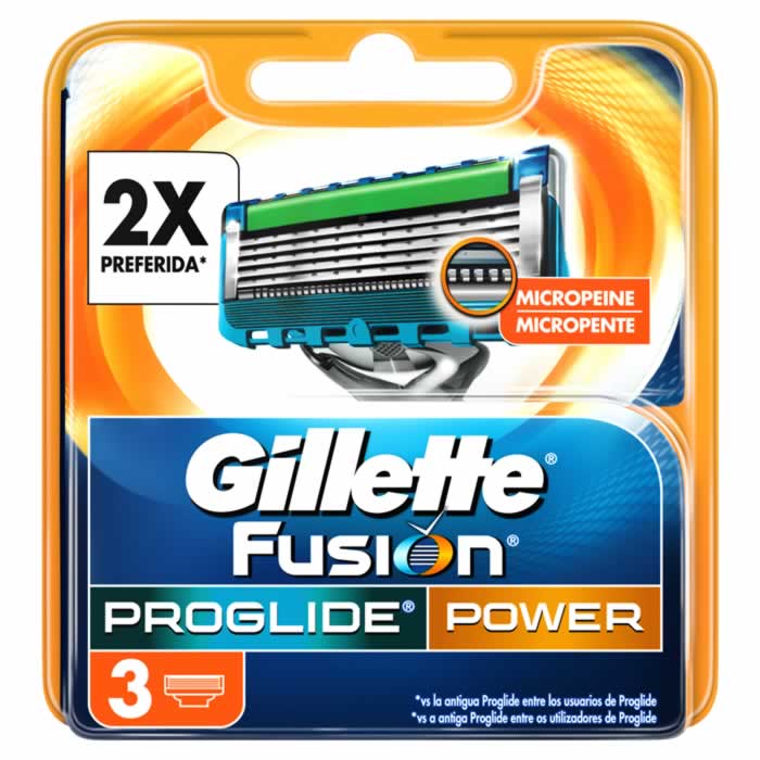 Gillette Fusion Proglide Power Ricarica 3 Unitá