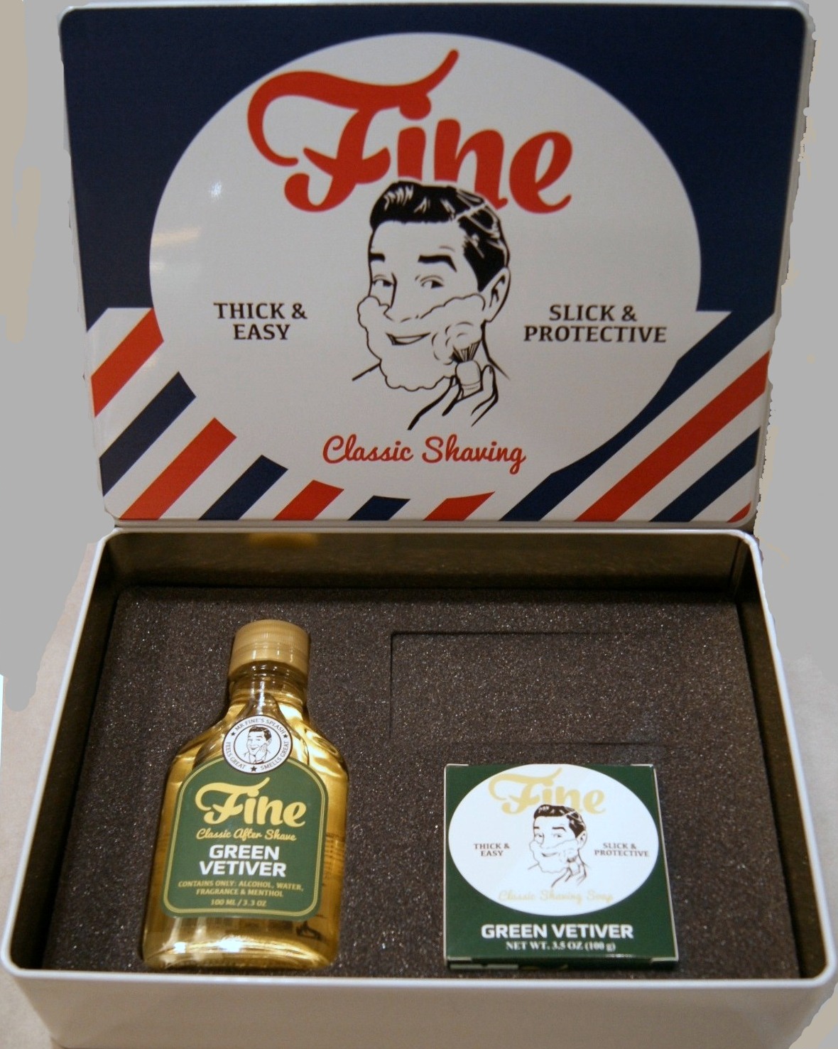 Fine Kit Green Vetiver After Shave 100Ml + Shaving Soap 100G