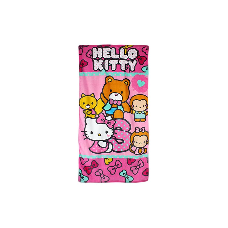 Telo Asciugamano Mare Bimba Spugna Hello Kitty Tu