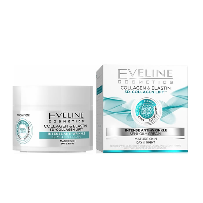 Eveline 3D Collagen Lift Intense Anti Wrinkle Day And Night Cream 50Ml