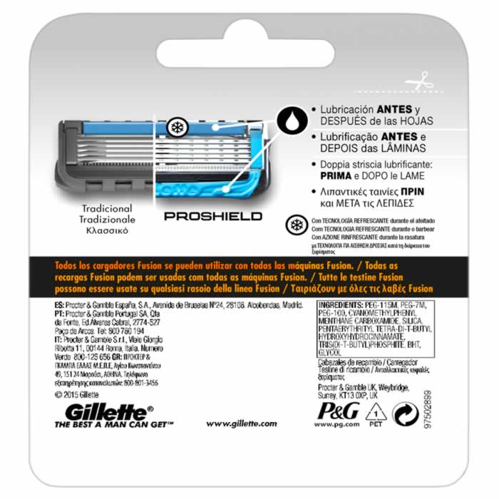 Gillette Fusion Proshield Chill Refill 3 Units