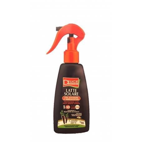 Latte Solare Spray Carota Nera Spf30 Delice Solaire 200Ml