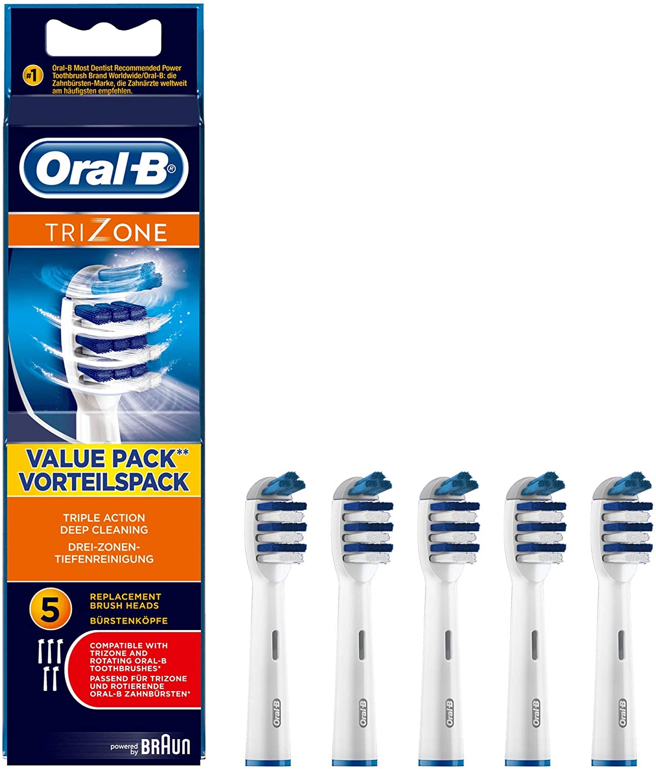 New Trizone Oral-B 5 Testine Di Ricambio