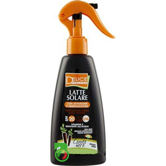 Latte Solare Spray Carota Nera Spf20 Delice Solaire 200Ml