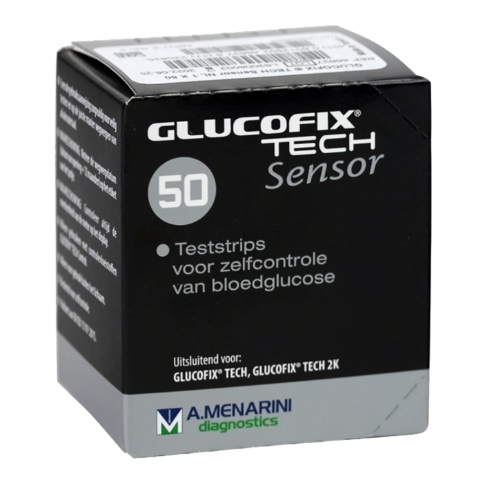 Glucofix(R) Tech Sensor A.Menarini Diagnostics 50 Test Strips