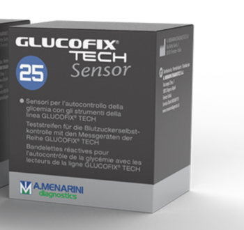 Glucofix(R) Tech Sensor A.Menarini Diagnostics 25 Test Strips