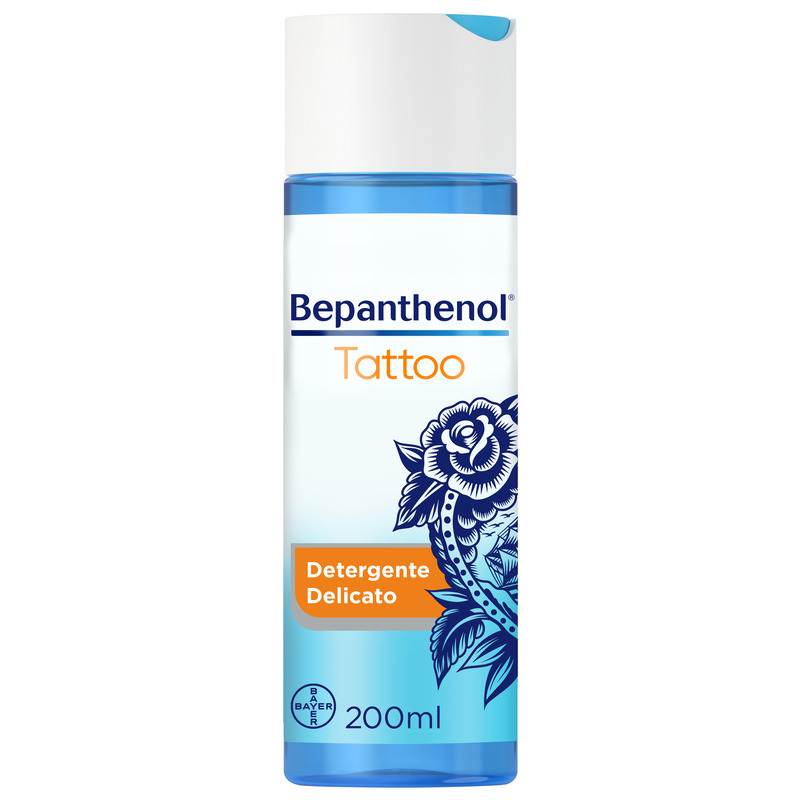 Bepanthenol Tattoo Detergente Delicato Tatuaggi Con Pantenolo 200Ml