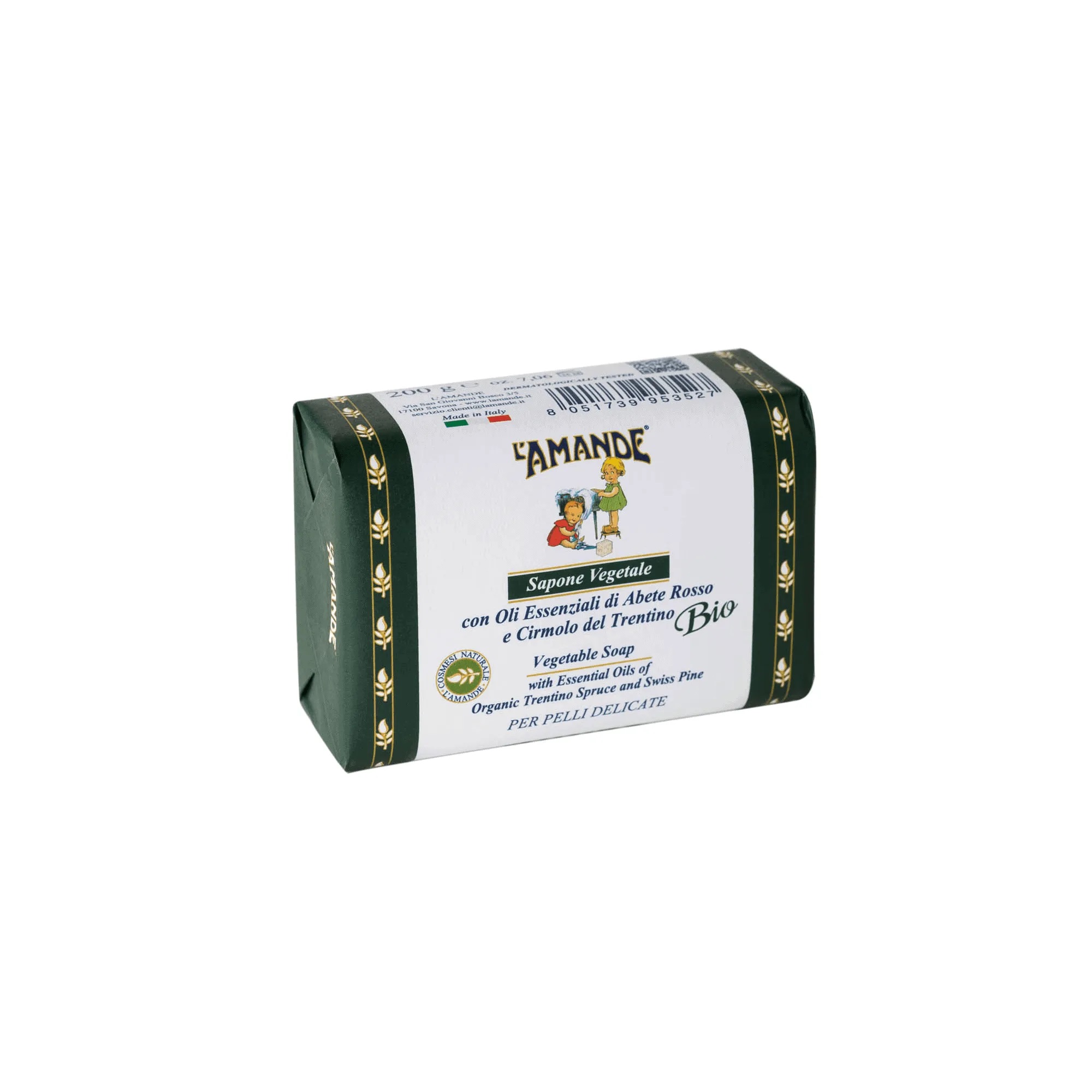 Sapone Vegetale Abete Rosso L&#39;Amande 200G