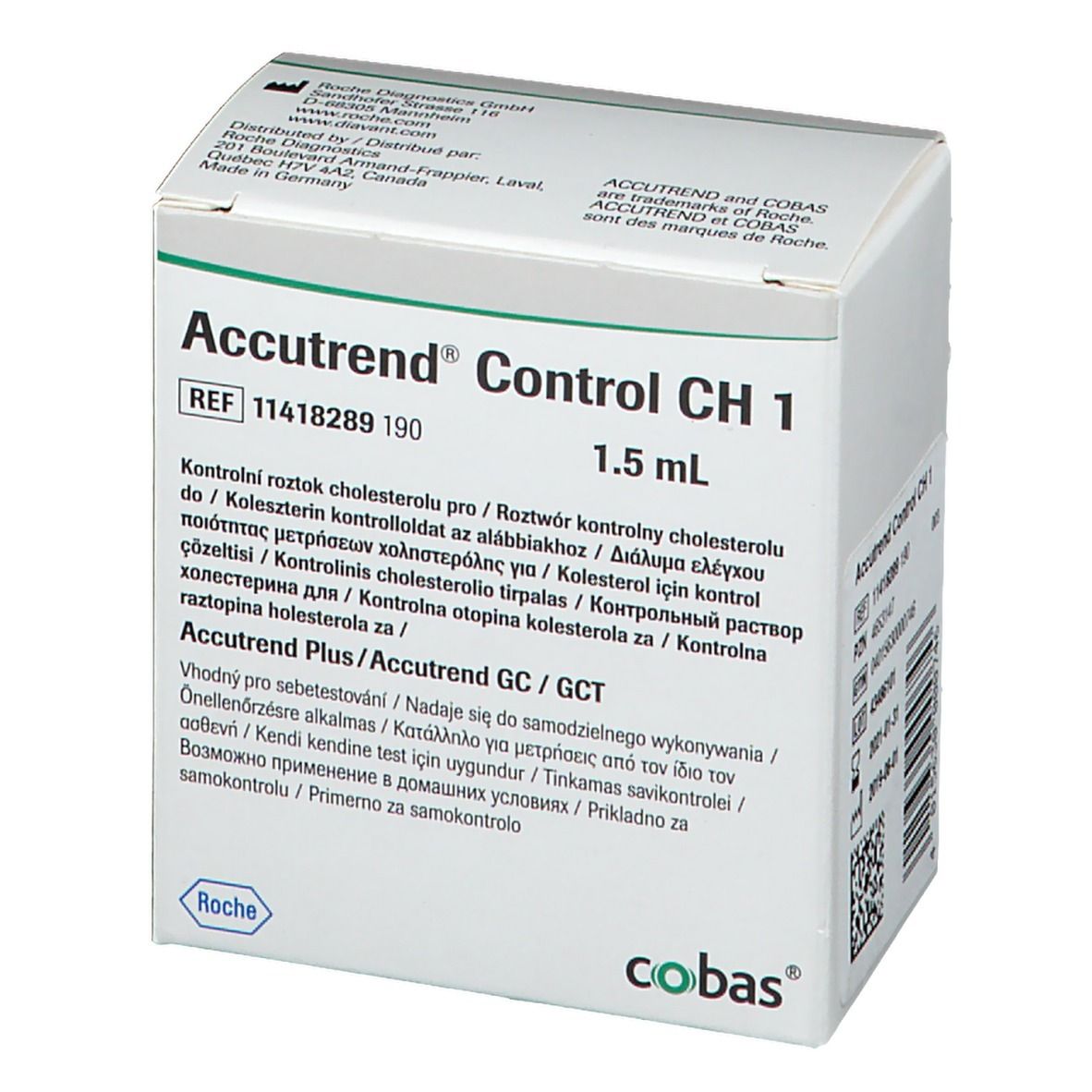 Cobas Accutrend Control Ch1 Roche 1,5Ml