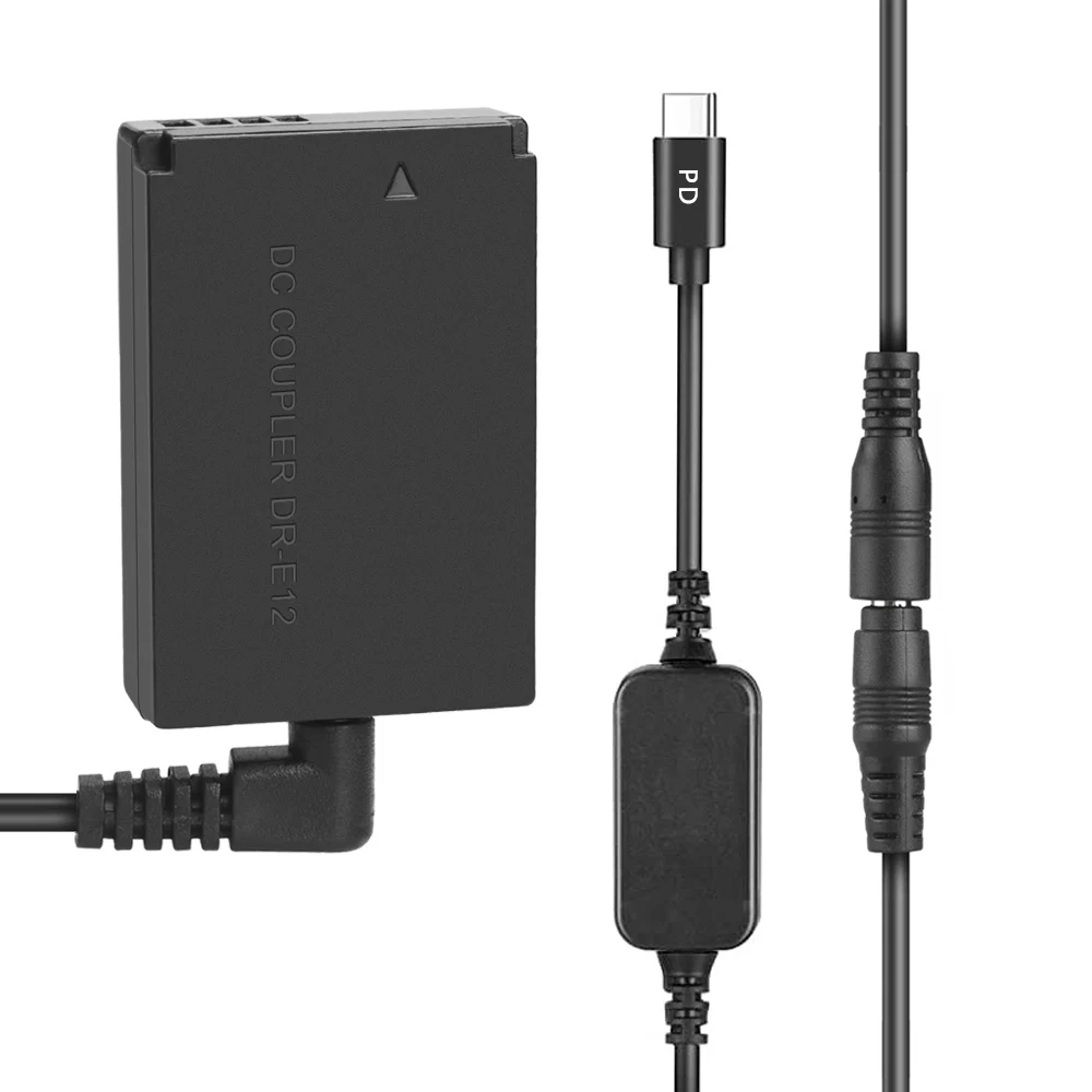 Lp-E12 Lp E12 Lpe12 Ack-E12 Usb Type-C Cavo Dummy Batteria Dr-E12 Pd Adattatore Per Canon Eos M2 M10 M50 M100 M200 Telecamere