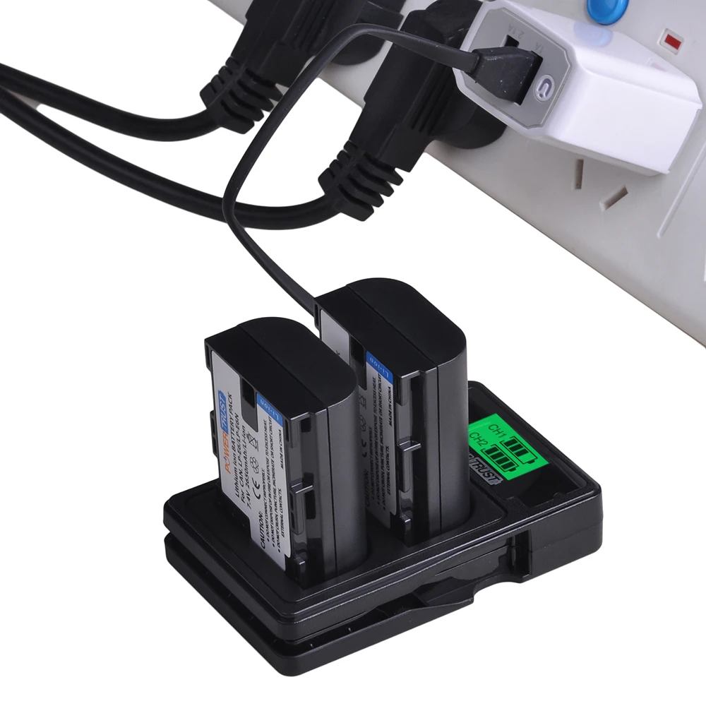 2650Mah Lp-E6 Lp E6 Lpe6 Lp-E6N Batterie + Doppio Caricatore Lcd Per Canon Eos 5D Mark Ii Iii Iv, Eos 5Ds, 5Ds R, Eos 6D Batteria