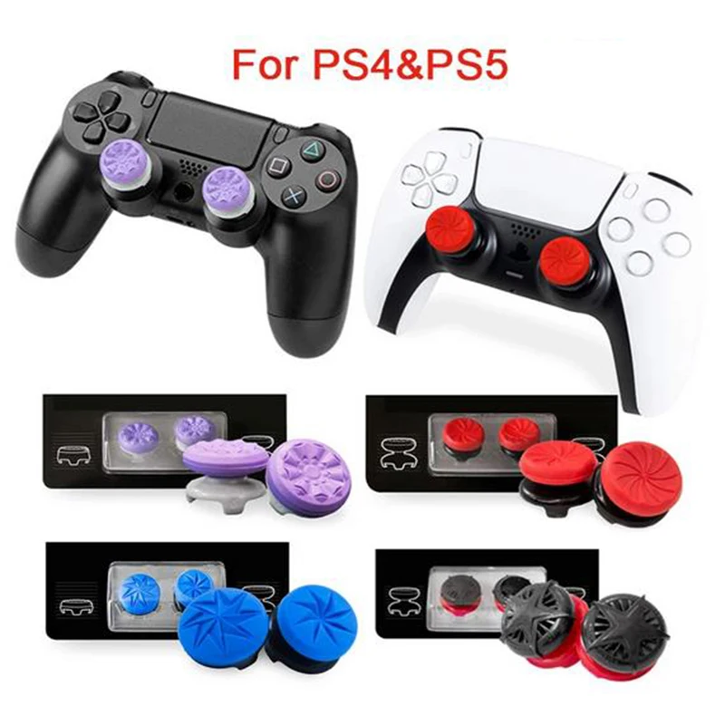 2Pcs Hand Grip Caps Extender Per Controller Ps4 Per Accessori Ps5 Thumbstick Fps Tappi Per Pulsanti In Gomma Joystick