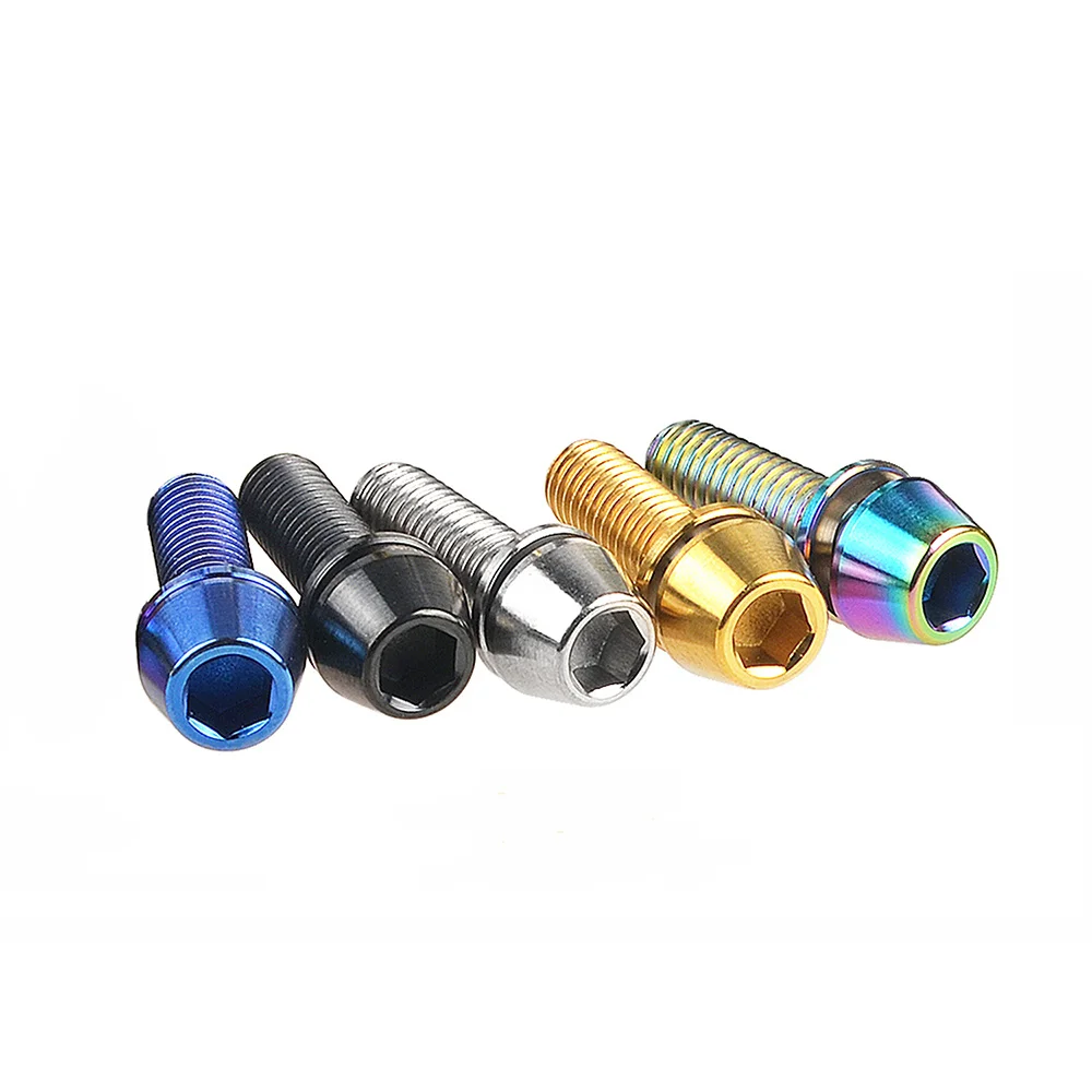M5 Titan Legierung Bolzen 16Mm 18Mm 20Mm Kegel Kopf Mit Scheiben Fur Fahrrad Radfahren Motorrad Auto