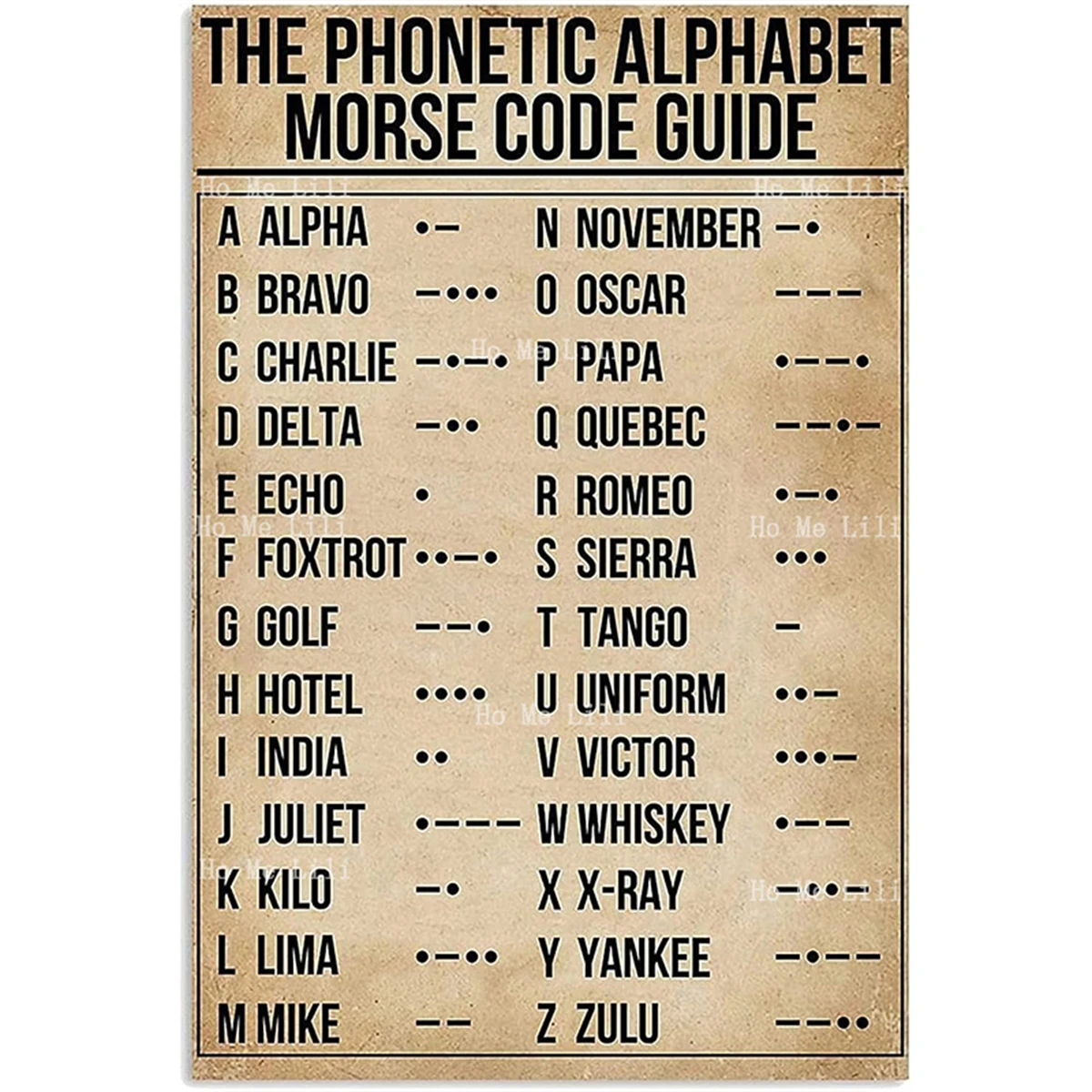 Phonetic Alphabet Codice Morse Pilot Signs Poster Wall Decor Hanging Art Prints Art Decorativo Per La Camera Da Letto Di Casa