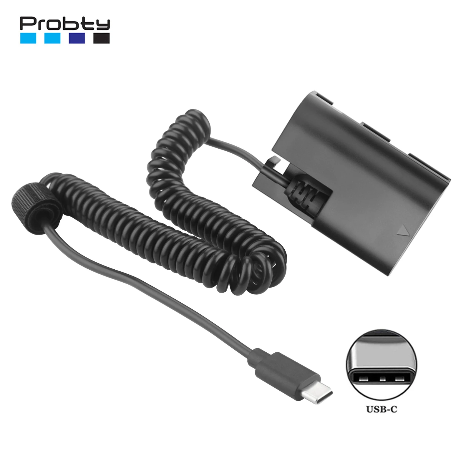 Dr-E6Nh Usb-C Accoppiatore A Lp-E6Nh Batteria Fittizia Per Canon Eos R Eos R5 Eos R6 Eos R6 Ii Eos R7 Eos 60D Eos 80D Eos 6D Ii Eos 7D