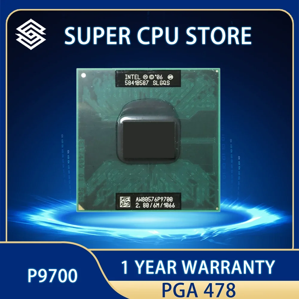 Intel Core 2 Duo Mobile P9700 Slgqs 2.8 Ghz Processore Cpu Dual-Core Dual-Thread 6M 25W Socket Pga 478