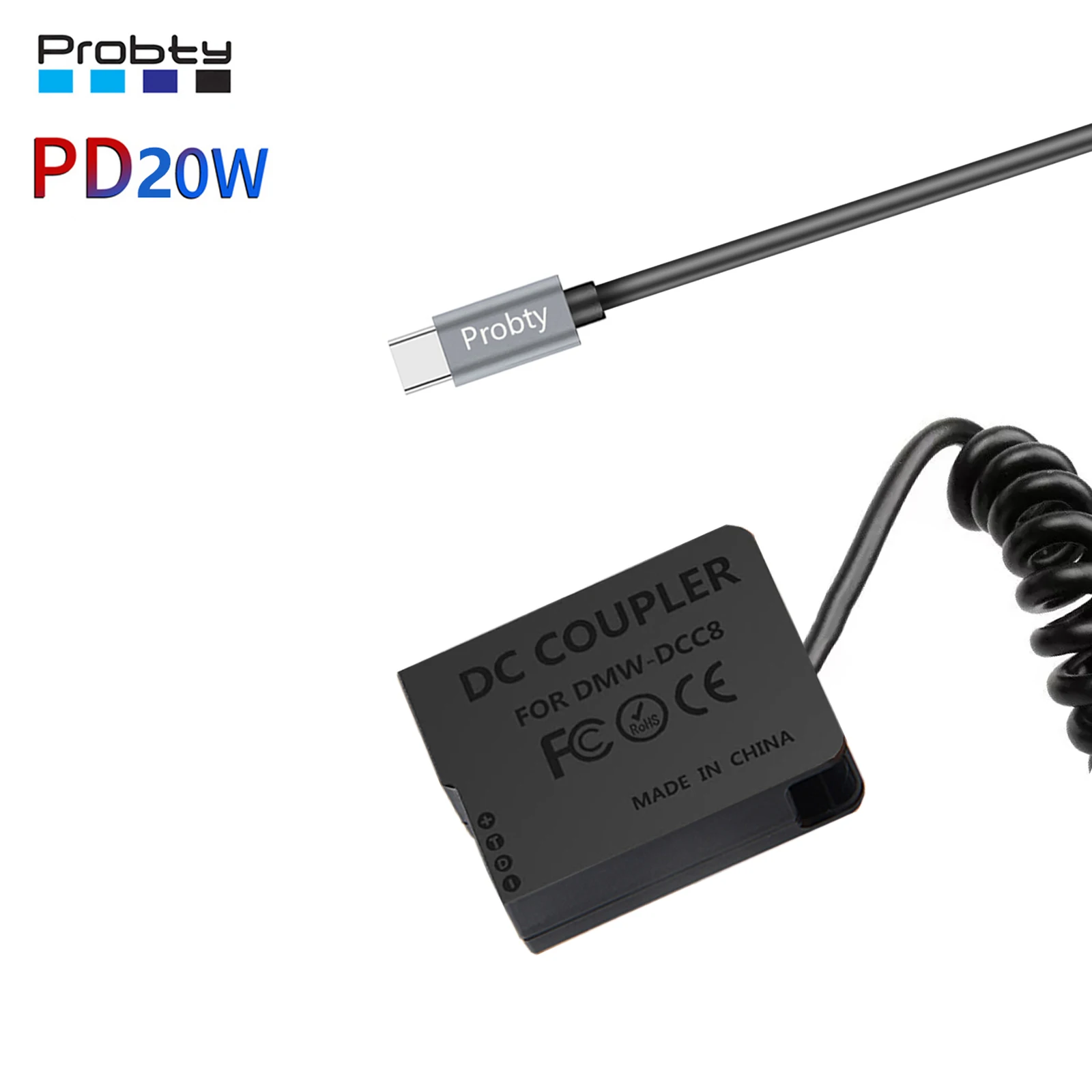Pd20W Usb-C A Dmw-Dcc8 Dmw-Blc12 Batteria Fittizia Per Panasonic Dmc-Fz300 Dmc-Fz330 Dmc-Fz2000 Dmc-Fz2500 Dc-Fz10002 Dc-Fz1000 Ii