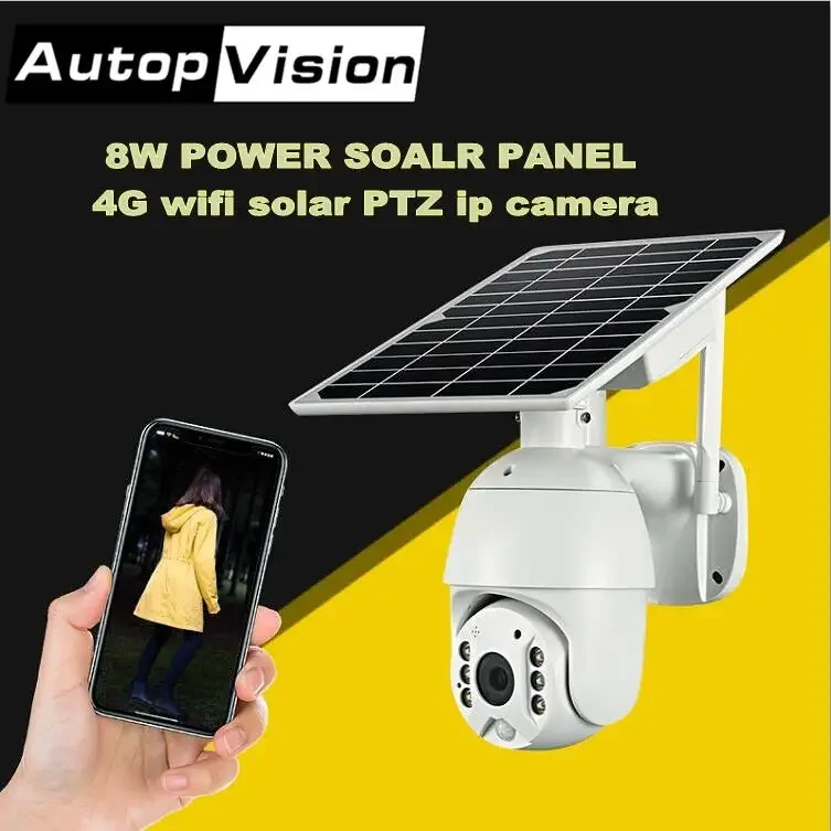 4G /Wifi 1080P Hd Solar Panel Outdoor Monitoring Waterproof Cctv Camera Smart Home Two-Way Voice Intrusion Alarm Long Standby