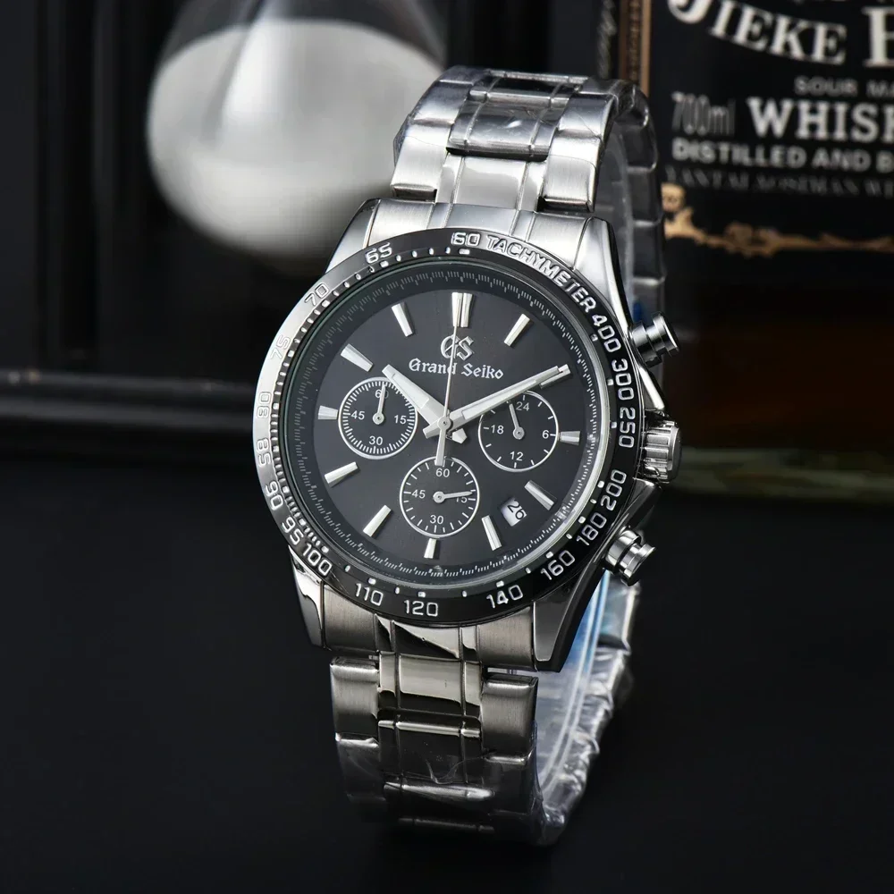 Nuovo Marchio Di Lusso Grand Seiko Slgc001G Tentagraph Evolution 9 Collection Cinturino In Acciaio Cronografo Al Quarzo Aaa Orologio Da Uomo