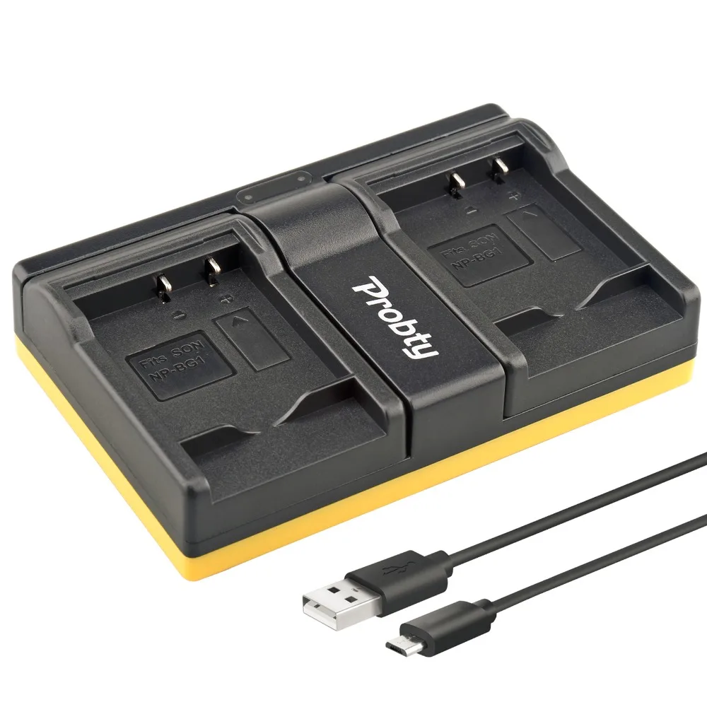 Probty Np-Bg1 Np Bg1 Caricatore Doppio Usb Per Sony Cyber-Shot Dsc-H3 Dsc-H7 Dsc-H9 Dsc-H10 Dsc-H20 Dsc-H50